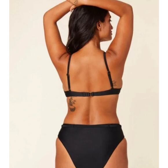 NWT Andie Swim The Riviera Bikini Bottom Black Size XL Beach Pool Travel Summer - Picture 2 of 7